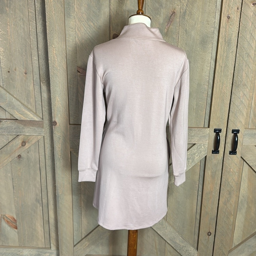 Softies Dreamtech 1/4 zip tunic lounger / dress Size XS Coco / mauve color - Picture 4 of 12